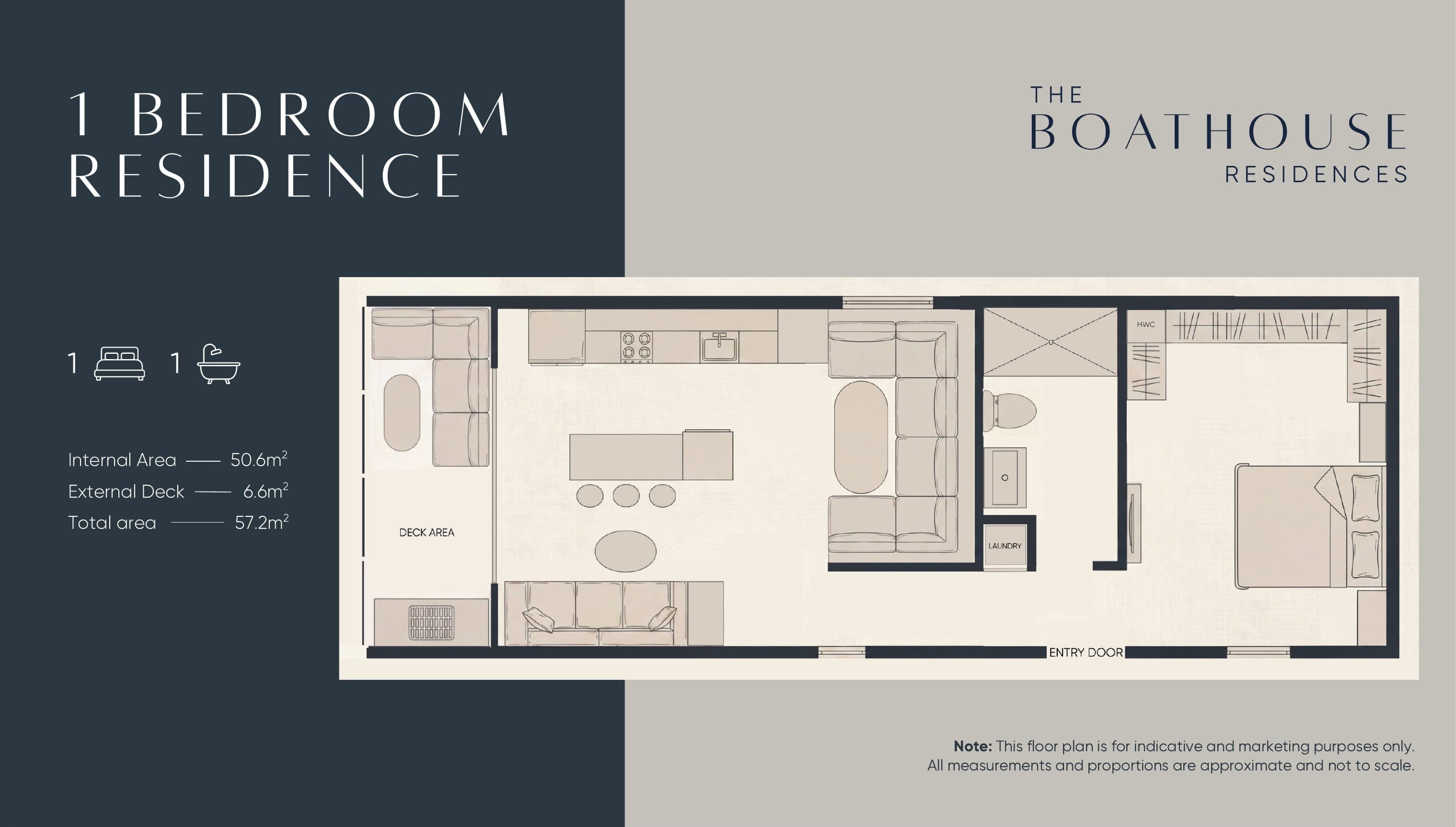 One bedroom floor plan
